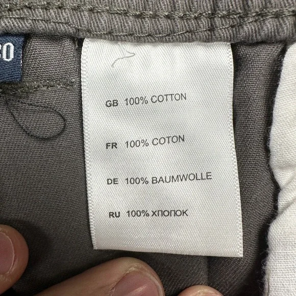 Harbor Bay Khaki Pants Men 4XL-30 Big Tall Gray Elastic Waist Pocket Comfort NEW